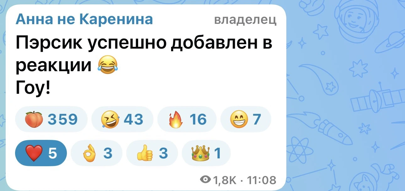 Изображение из сообщения канала