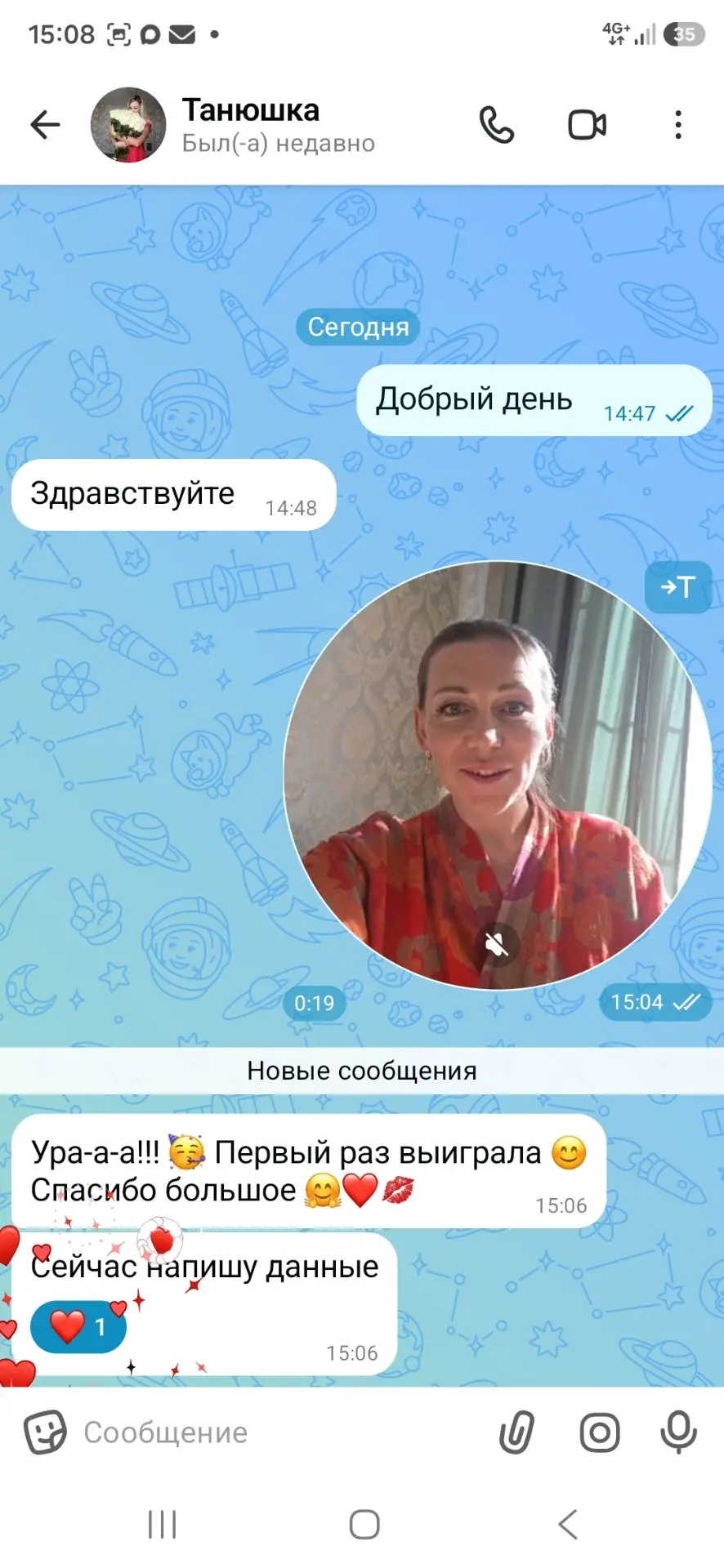 Изображение из сообщения канала