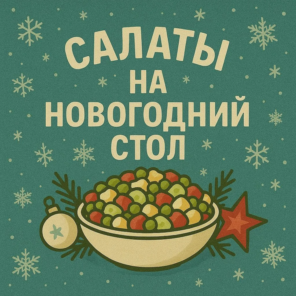 Логотип канала Салаты и закуски на новый год