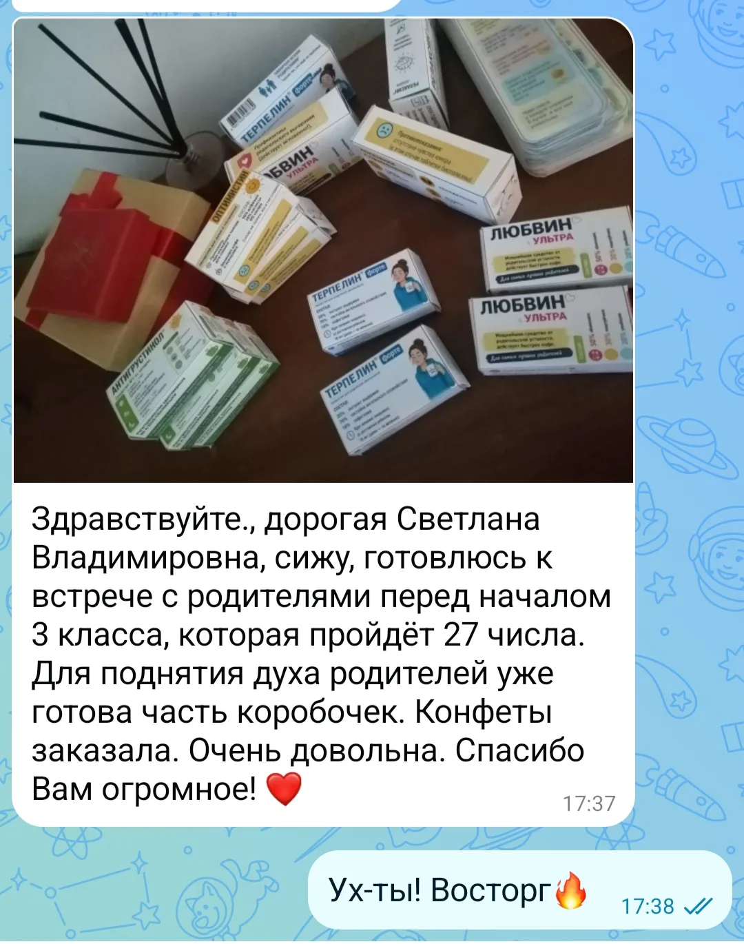 Изображение из сообщения канала