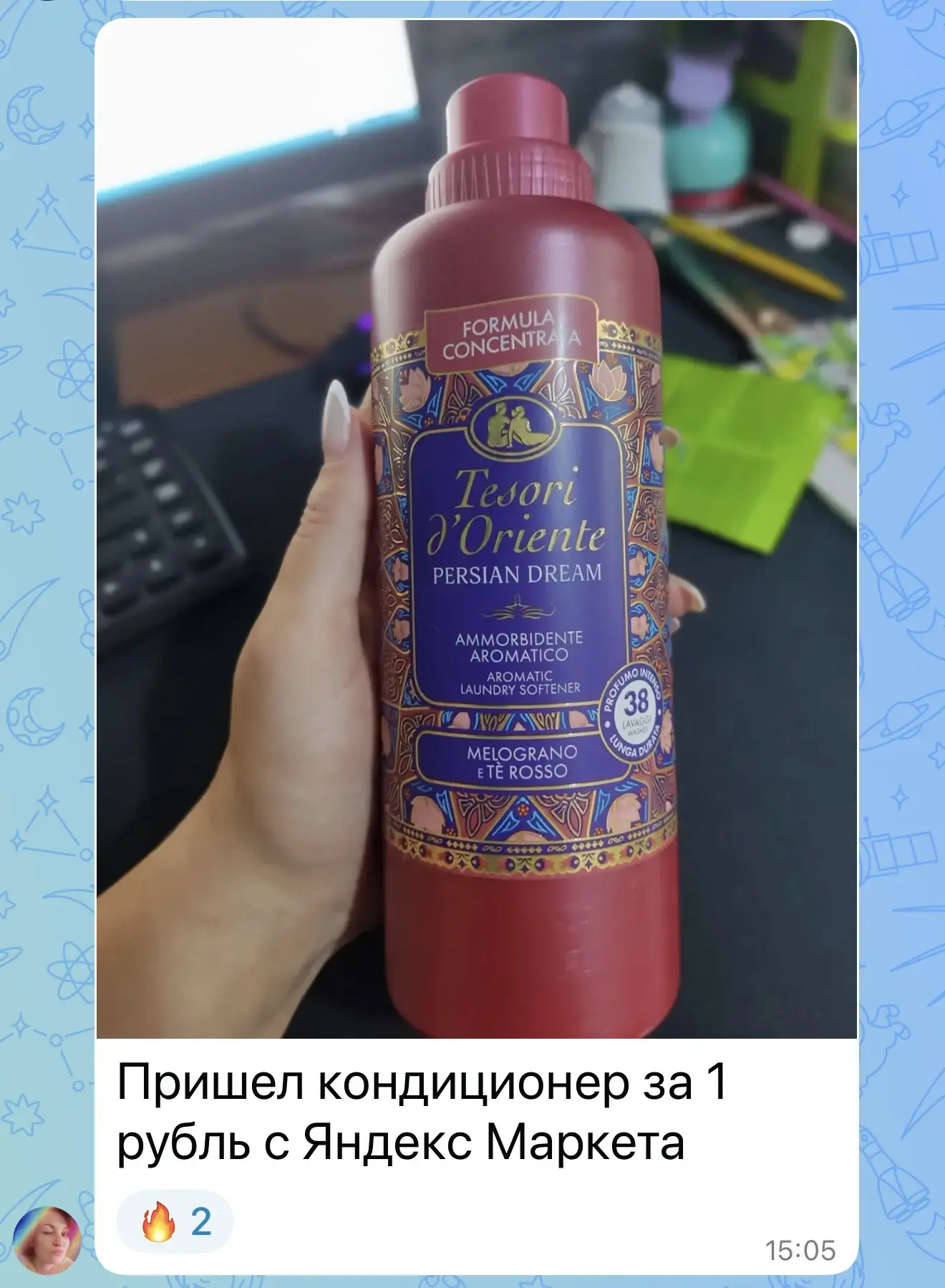 Изображение из сообщения канала