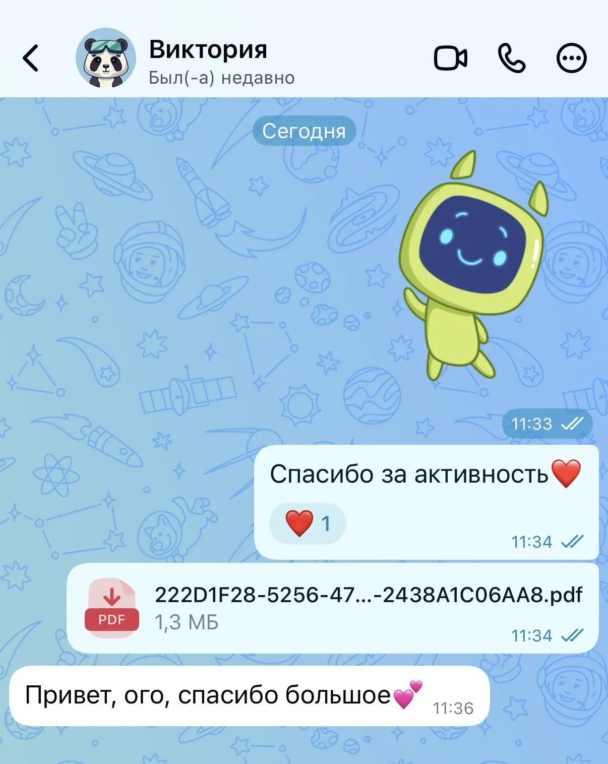 Изображение из сообщения канала