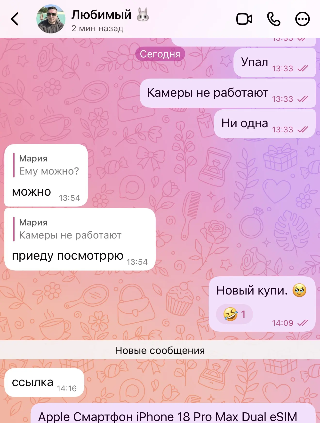 Изображение из сообщения канала