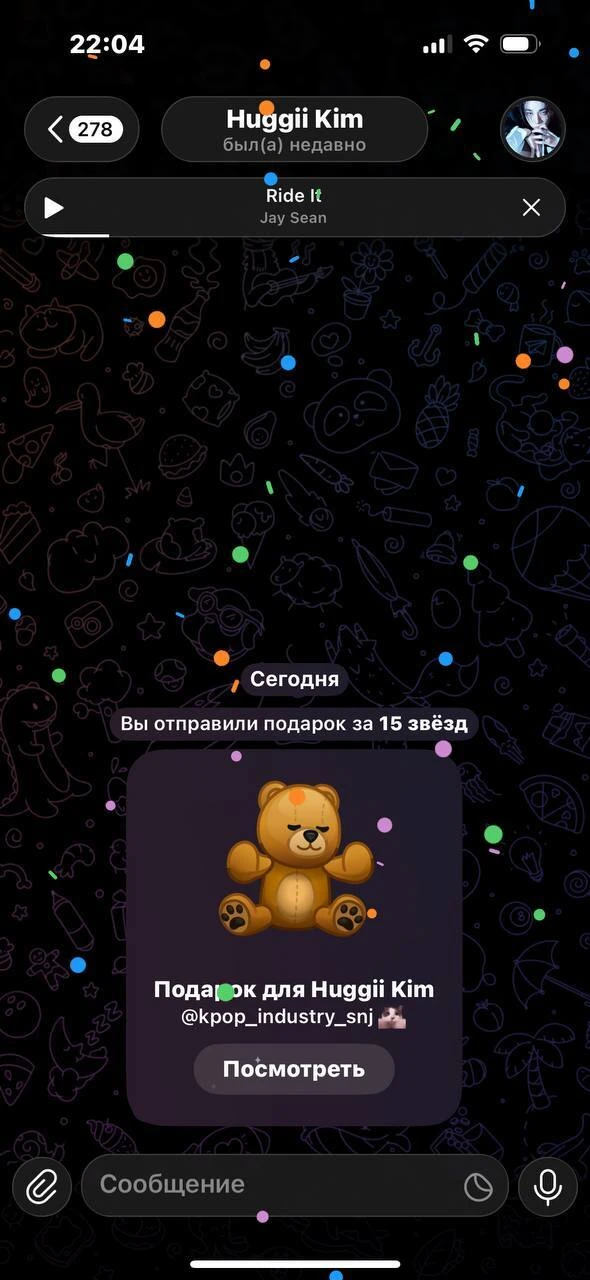 Изображение из сообщения канала