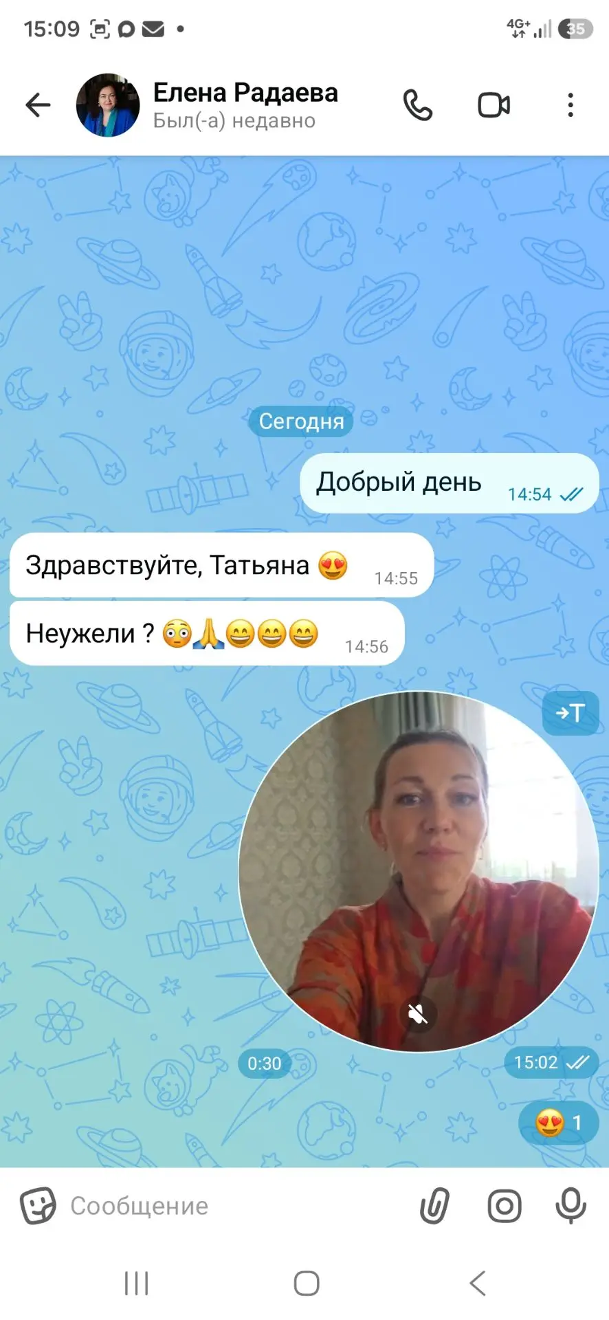 Изображение из сообщения канала