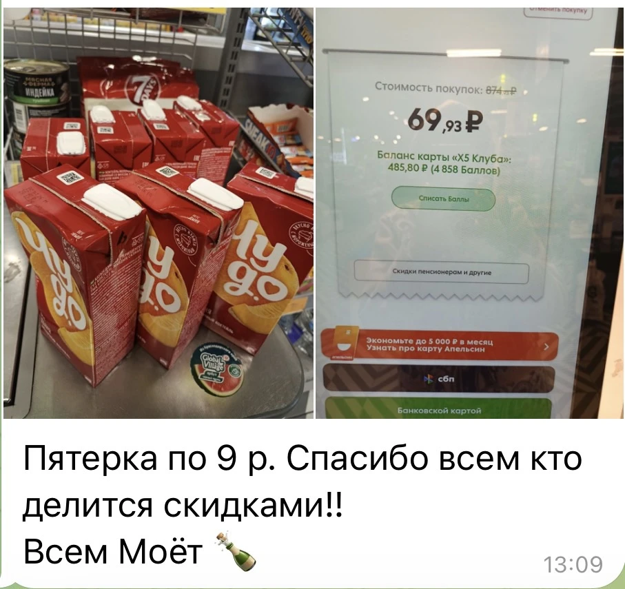 Изображение из сообщения канала