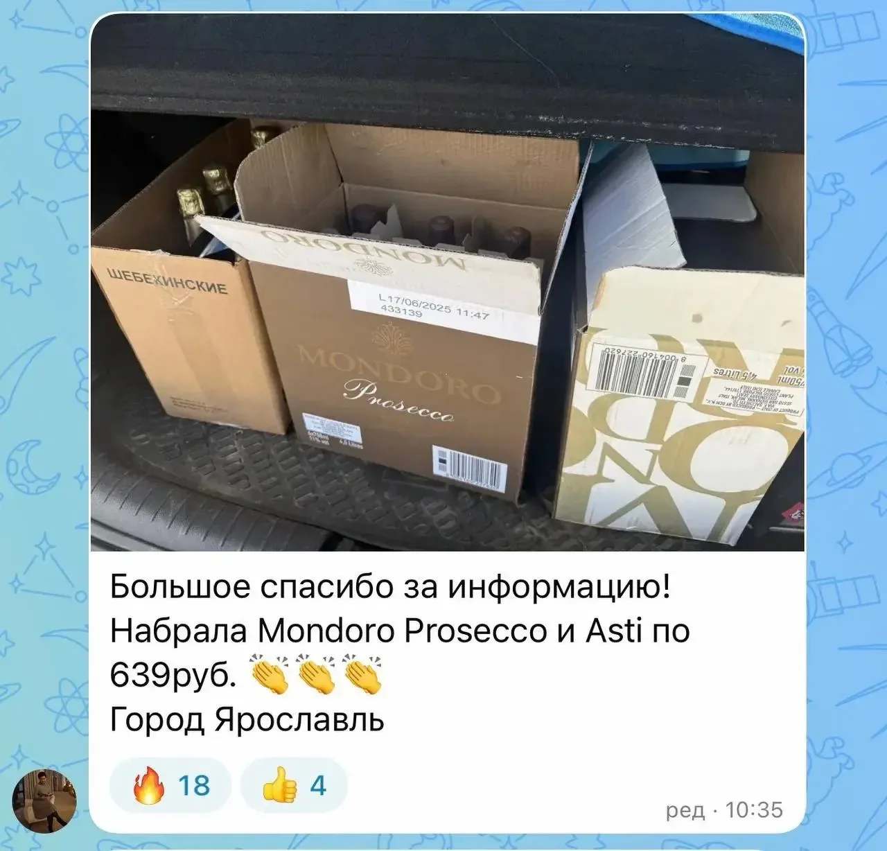 Изображение из сообщения канала