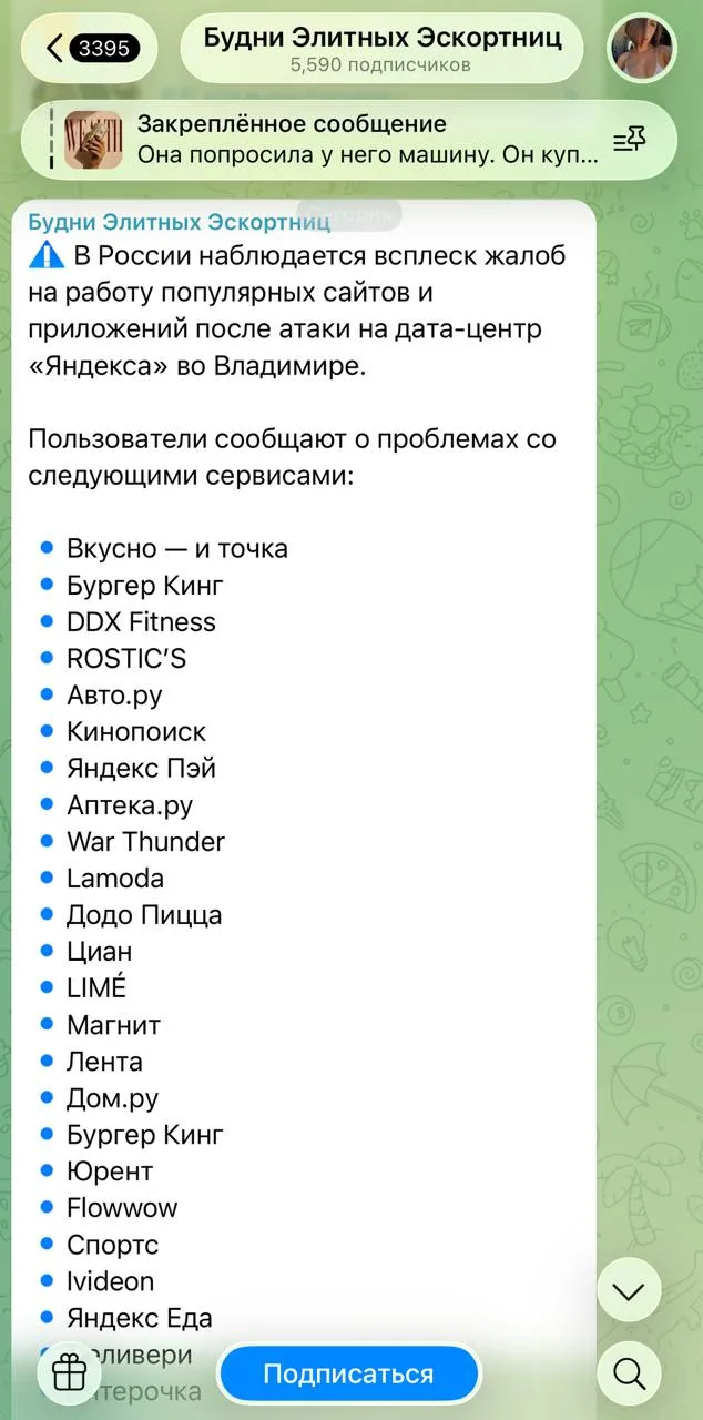 Изображение из сообщения канала