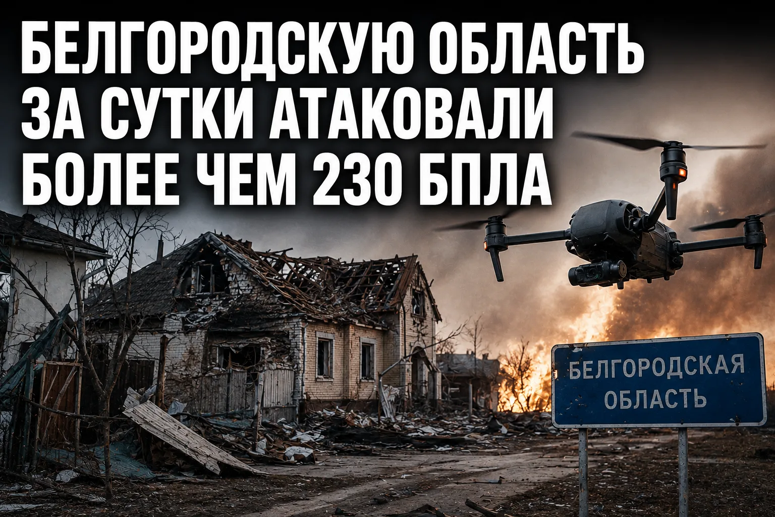 За прошедшие сутки Белгородскую область атаковали свыше 230 БПЛА