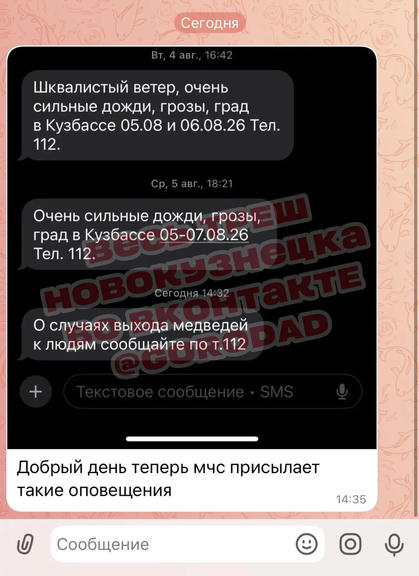 Изображение из сообщения канала