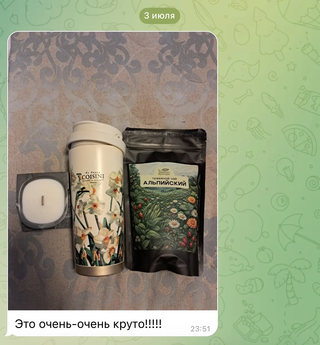 Изображение из сообщения канала