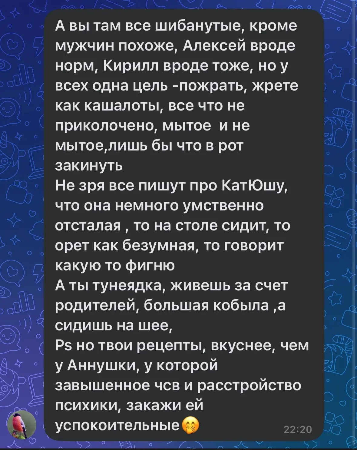 Изображение из сообщения канала