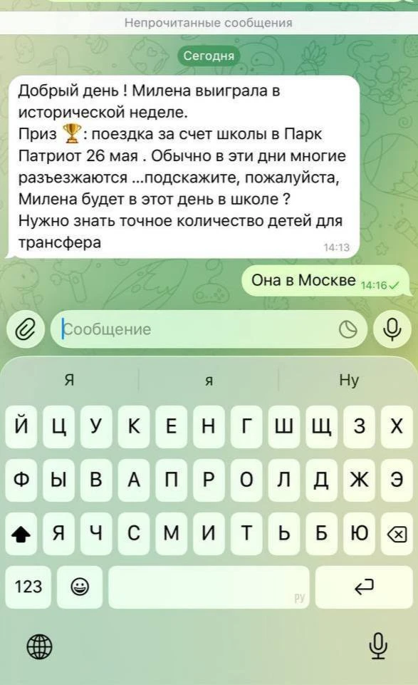 Изображение из сообщения канала