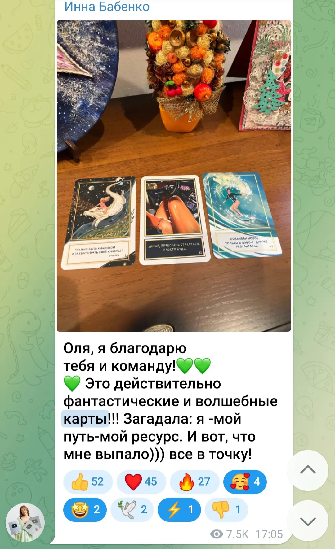 Изображение из сообщения канала