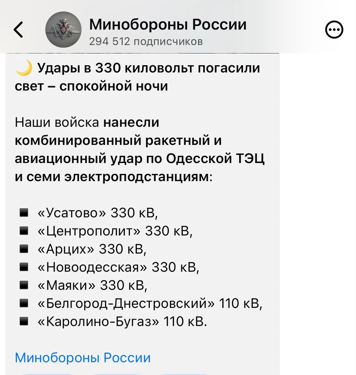 Изображение из сообщения канала