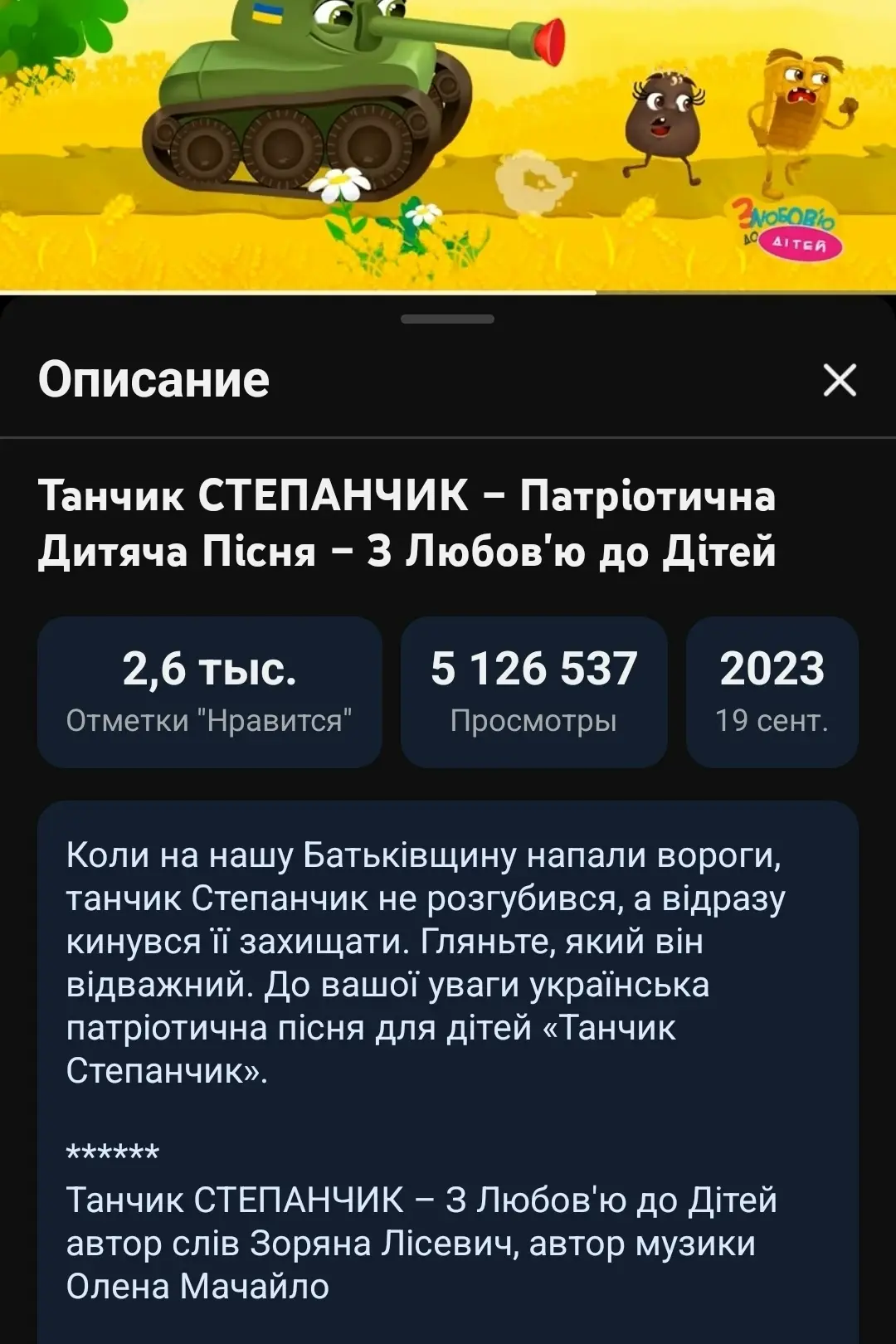 Изображение из сообщения канала