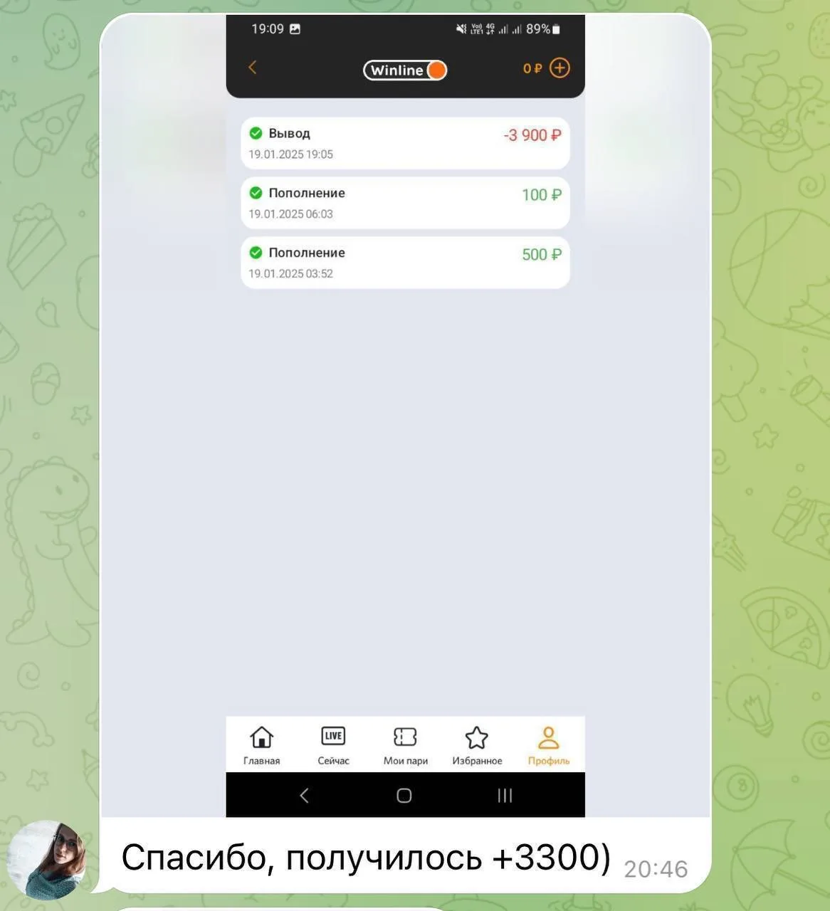 Изображение из сообщения канала