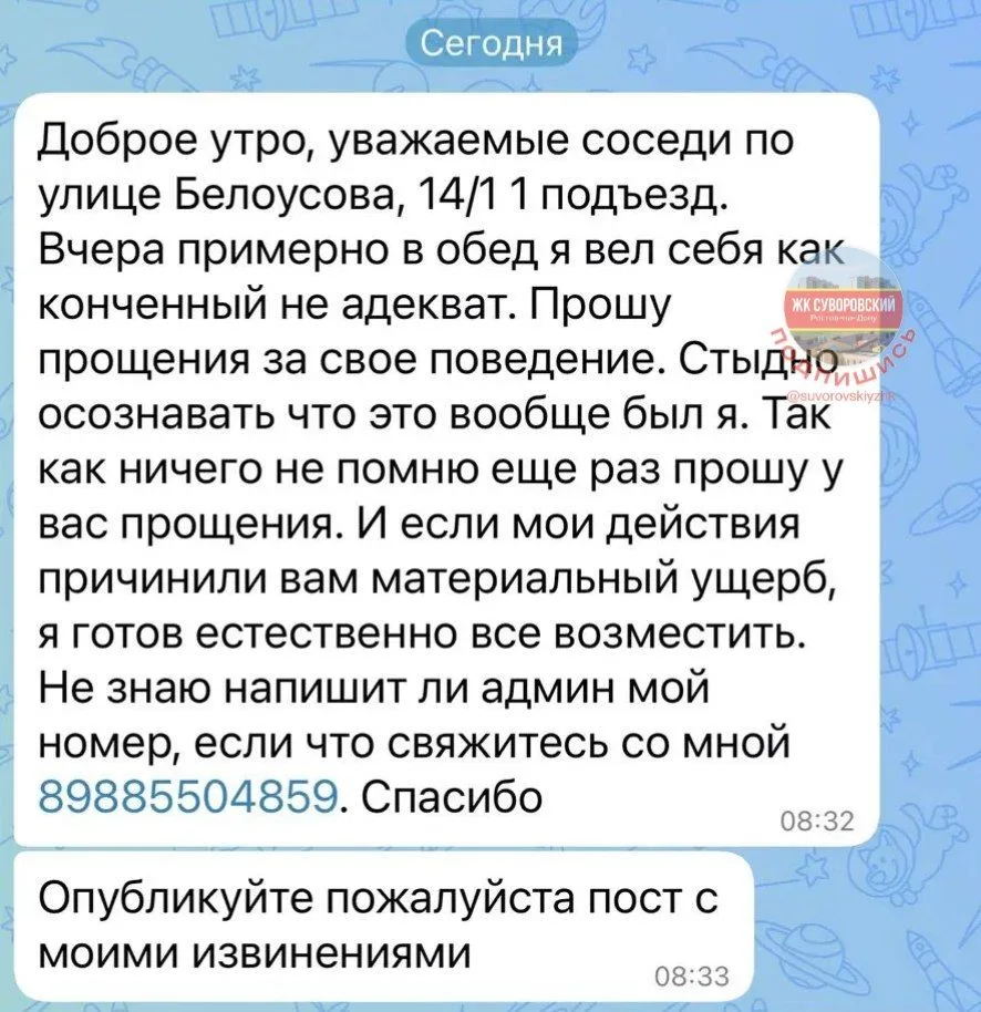 Изображение из сообщения канала