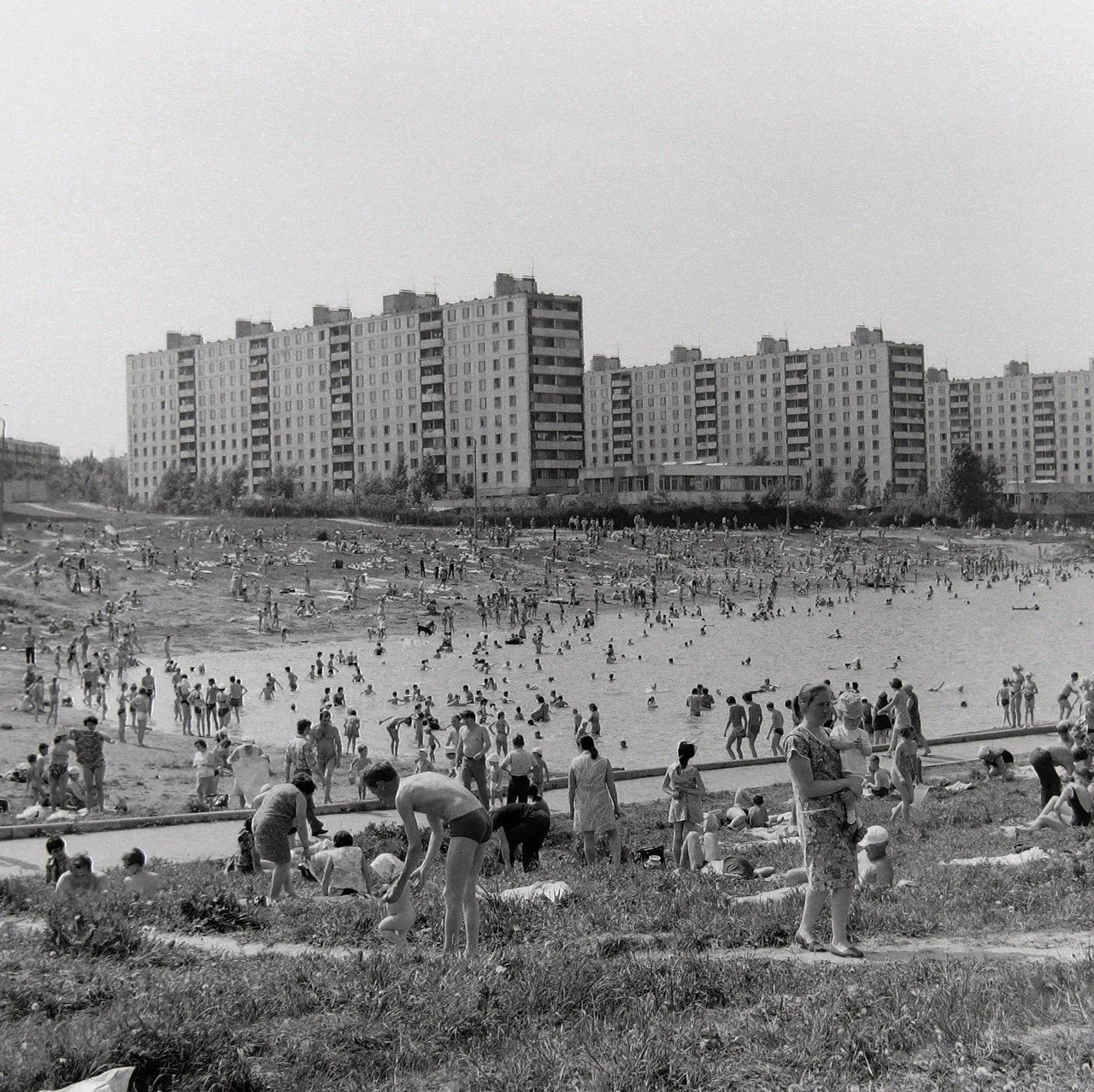 Пруды на проспекте Вернадского - сегодня купание в них запрещено, Москва, 1972 год.