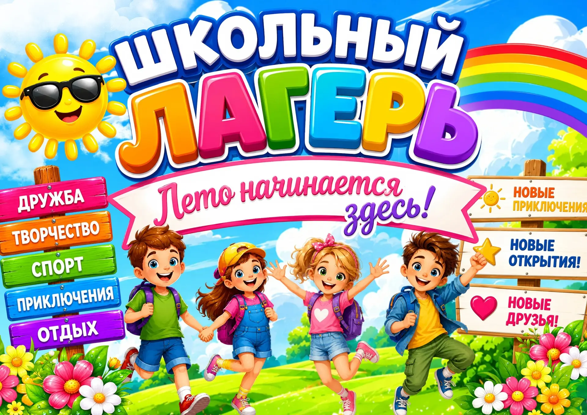 Подписывайтесь на канал школьного лагеря 🌞