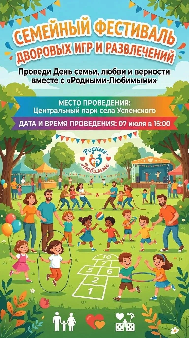 Снова в детство! Приглашаем на Семейный фестиваль дворовых игр и развлечений! 🎉

7 июля в 16:00 Цен
