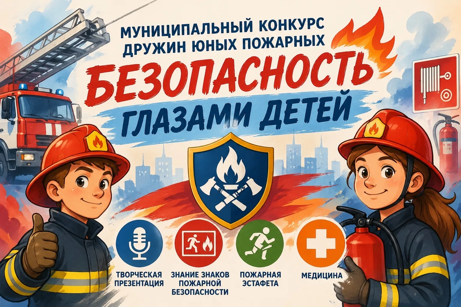 🚒 Стартовал прием заявок на муниципальный конкурс дружин юных пожарных
«Безопасность глазами детей»