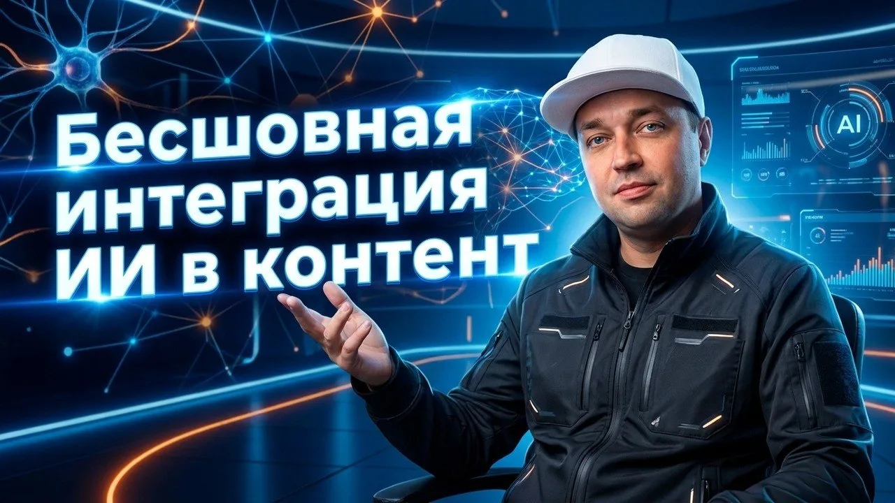 Запись эфира "Почему в 90% проектов контент не работает и не продает. Бесшовная интеграция ИИ в конт