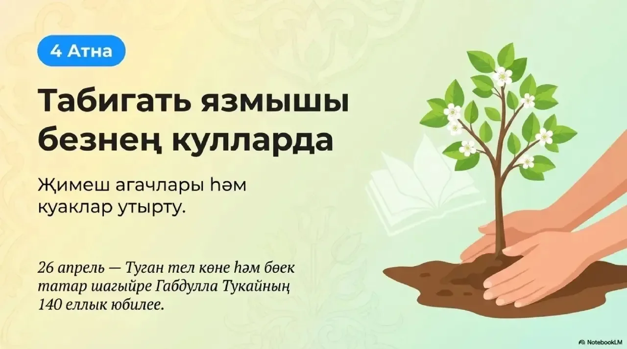 🌳 Судьба природы в наших руках! Присоединяйтесь к 4 неделе «Эковесны»!

Дорогие родители!

В Татарс