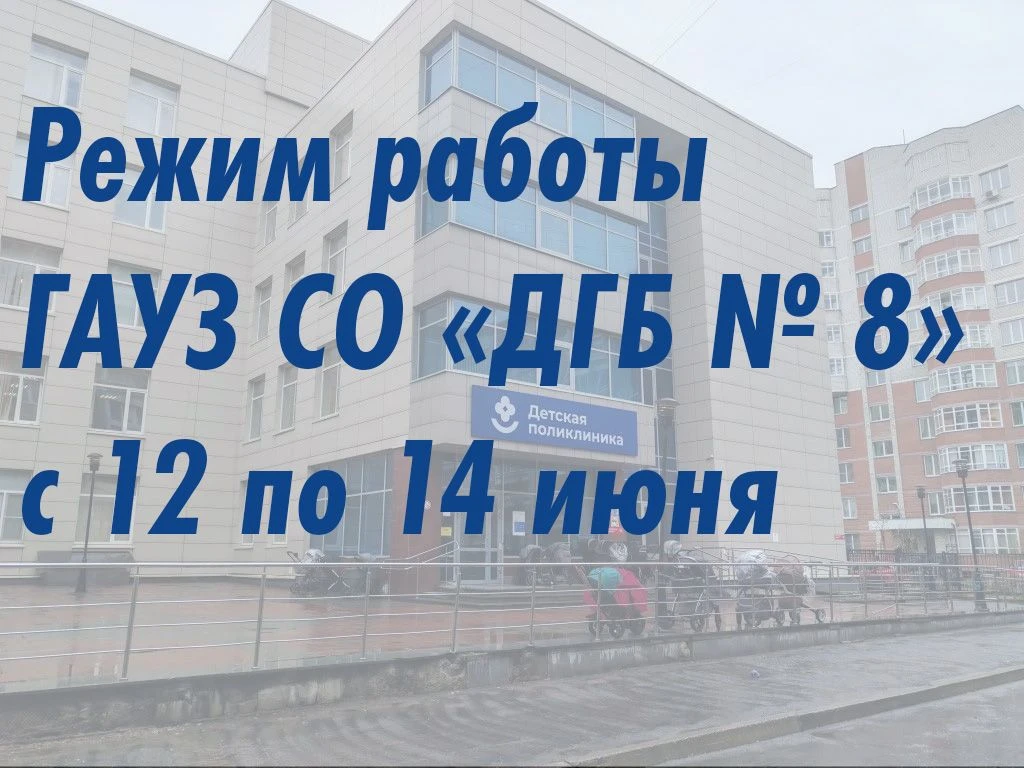 🎉 Внимание, родители! 🎉

Информируем о режиме работы ГАУЗ СО «ДГБ № 8» в период празднования Дня Р