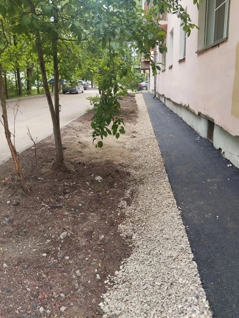 ✅ Произведён капитальный ремонт фундамента (отмостки) по адресу: г. Вологда, ул.Лечебная, д.19