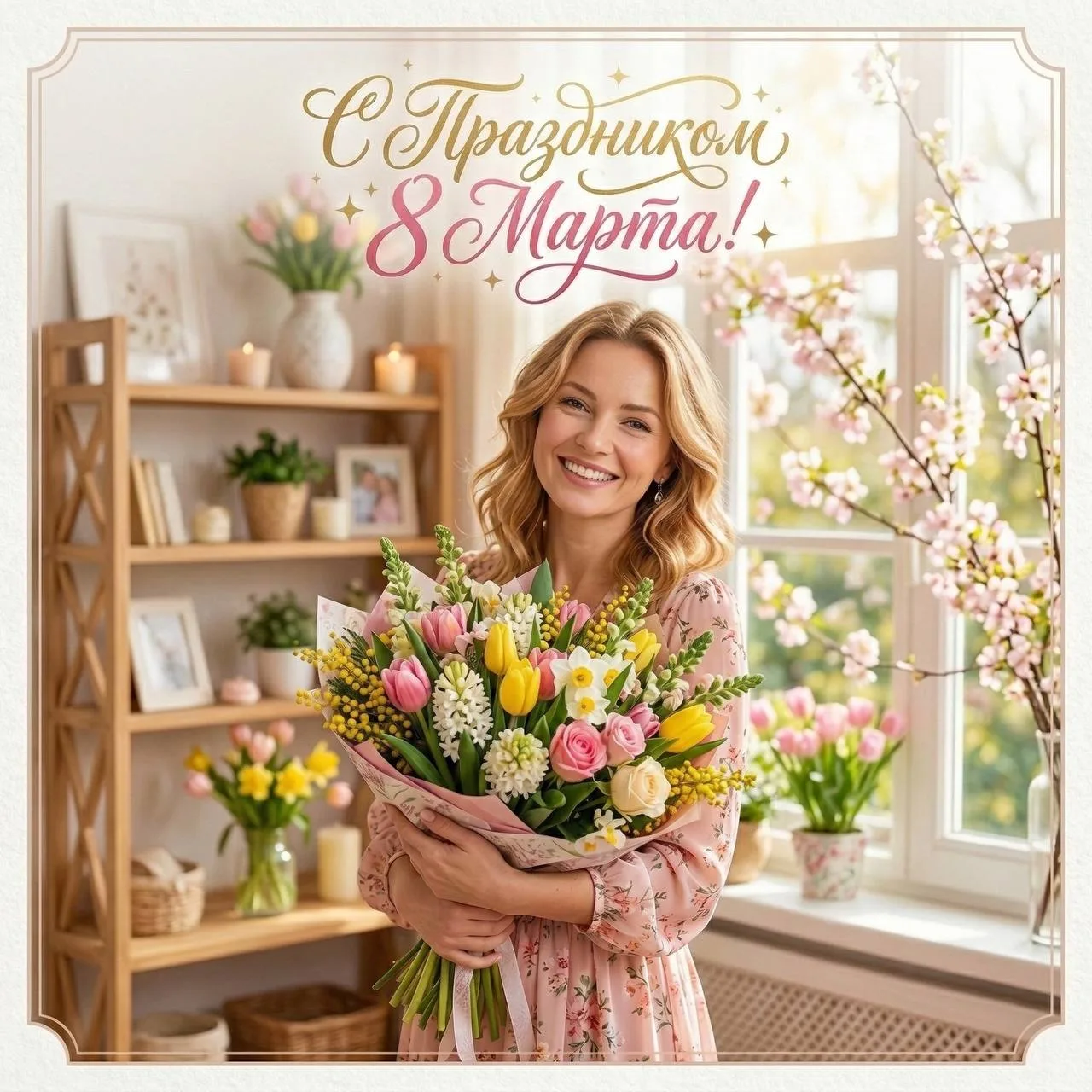 Дорогие, милые  женщины ( девушки) красавицы наши !!!

Поздравляем вас  с праздником весны. ✨

Сегод