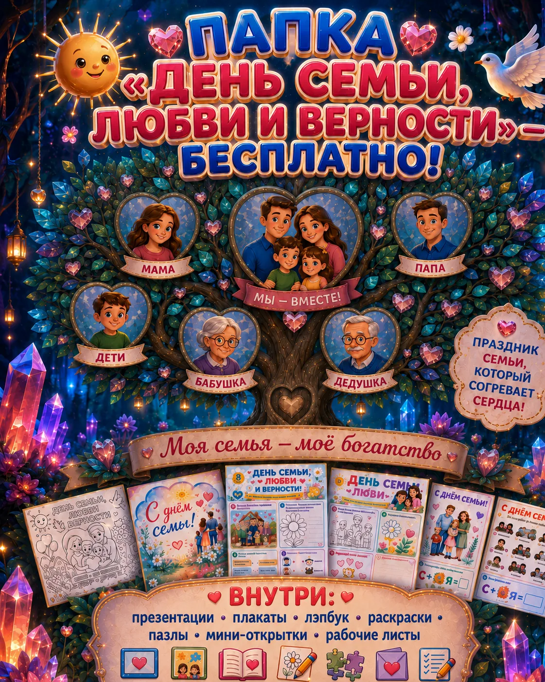 🎁 ПАПКА «ДЕНЬ СЕМЬИ, ЛЮБВИ И ВЕРНОСТИ» — БЕСПЛАТНО! 🎁

Готовите занятие к празднику 8 июля? 🌼
Мы 