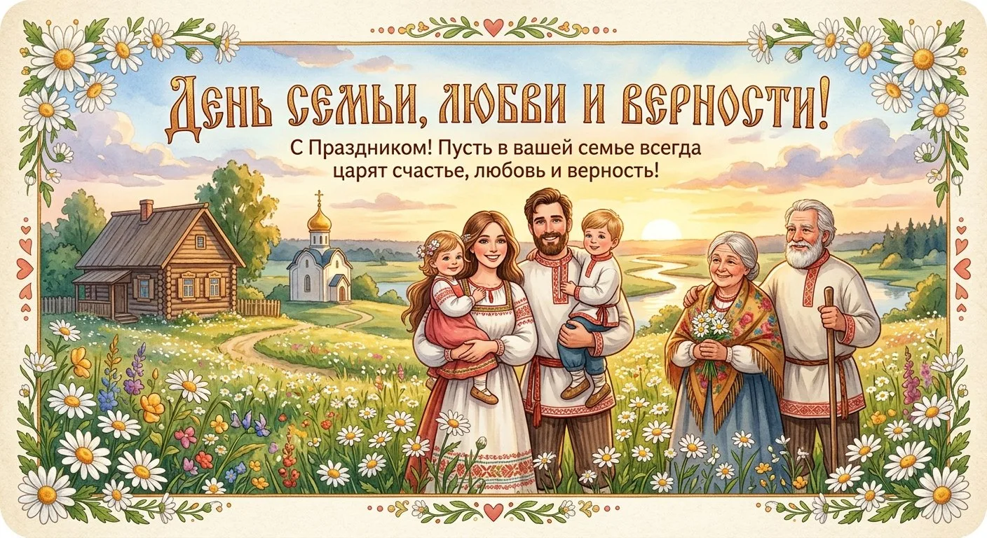 С Днем семьи, любви и верности!

Дорогие родители, бабушки и дедушки, наши любимые воспитанники и вс
