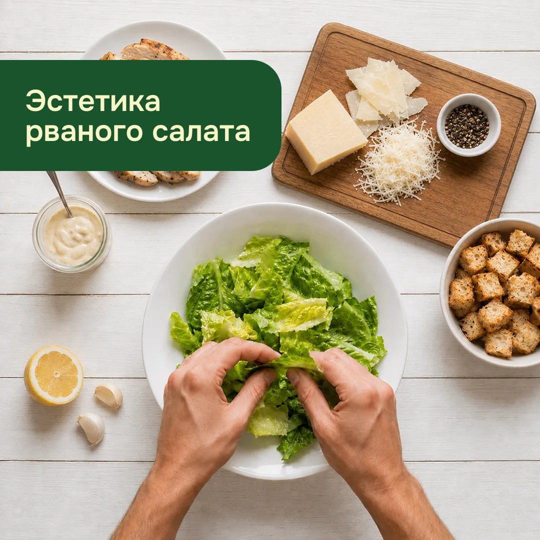 Эстетика рваного салата: секрет правильной текстуры и вкуса

Многие из нас привыкли быстро нарезать 