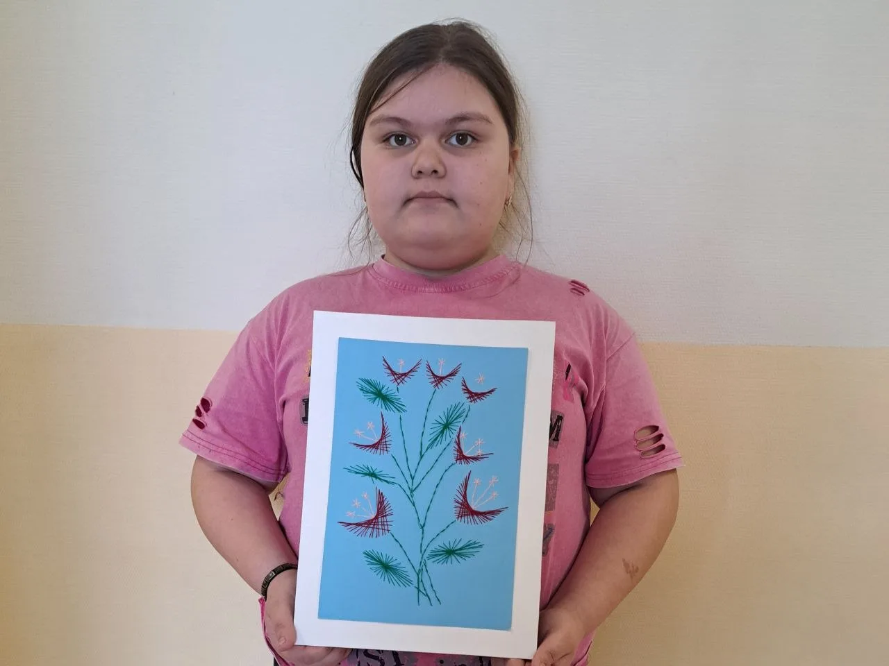 "Букет для мамы", изонить, Погонцева Валерия