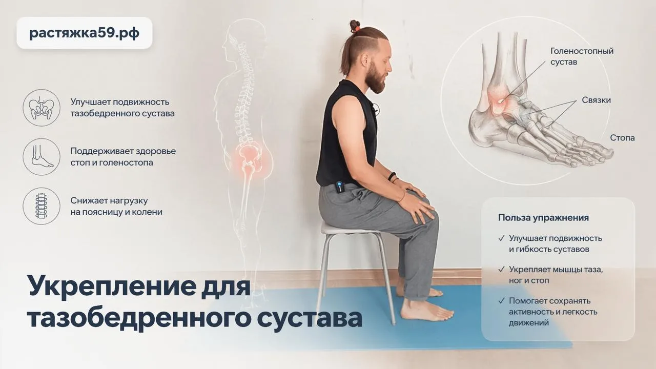 Скованность в тазобедренных суставах? Попробуйте это простое упражнение! 🪑

Утро начинается с тяжес