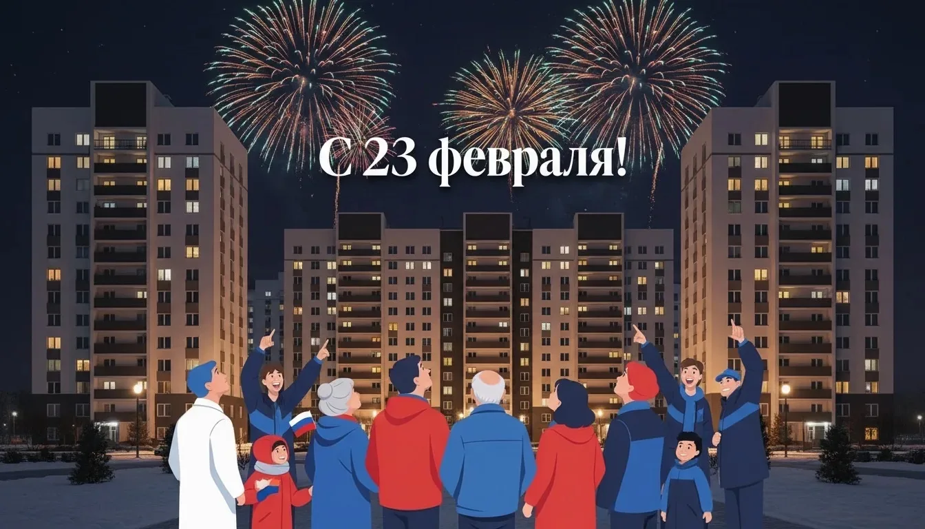 Дорогие жители! 😊
От имени управляющей компании сердечно поздравляем вас с Днём защитника Отечества