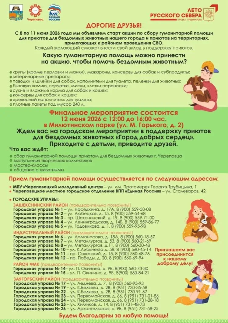 Уважаемые коллеги!
Сообщаем, что с 8 по 11 июня стартует акция по сбору гуманитарной помощи для прию