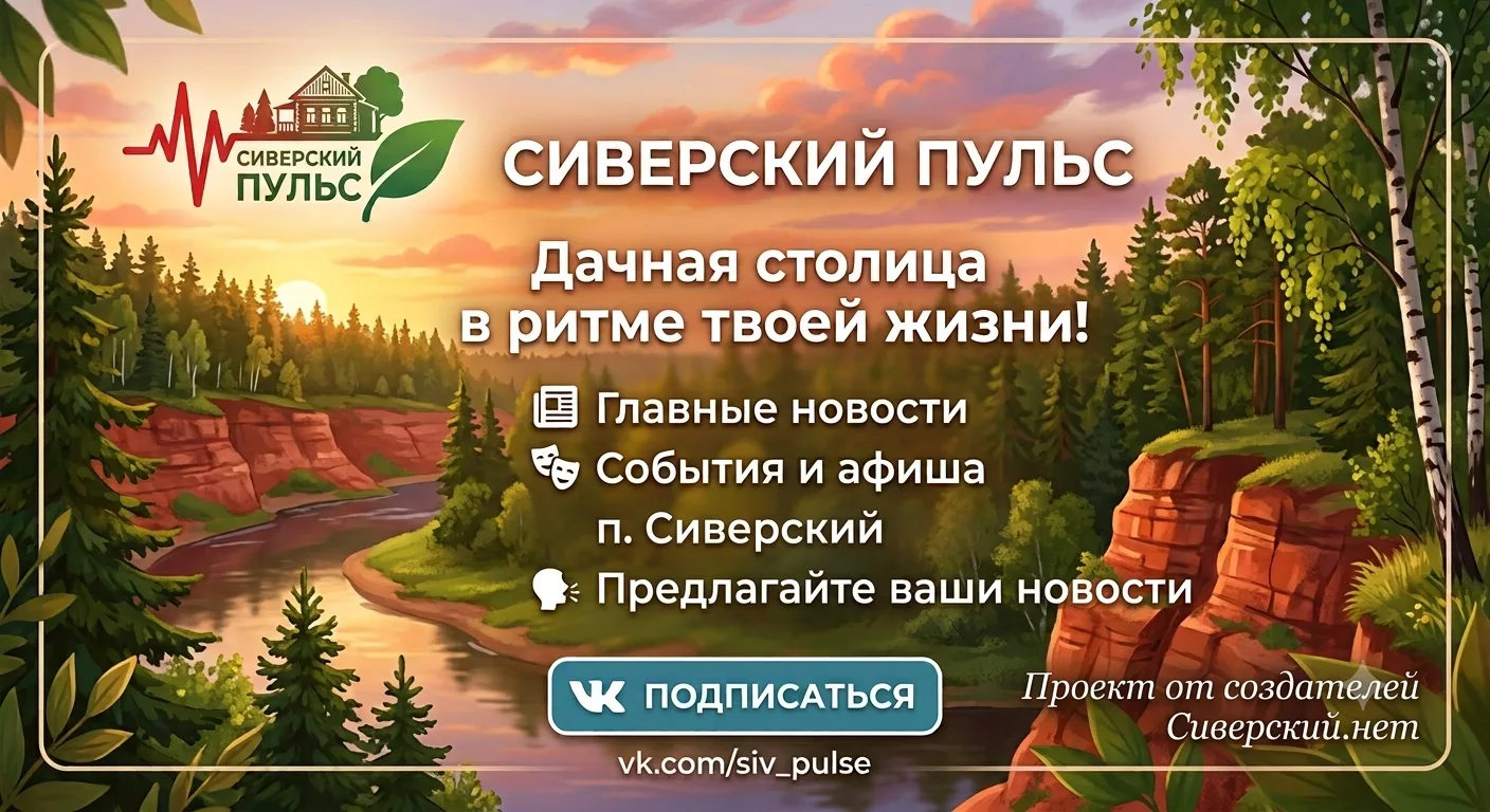 ⚡️ Будь в курсе всего, чем живет наша дачная столица!
👋 Привет, Сиверский! Мы держим руку на пульсе