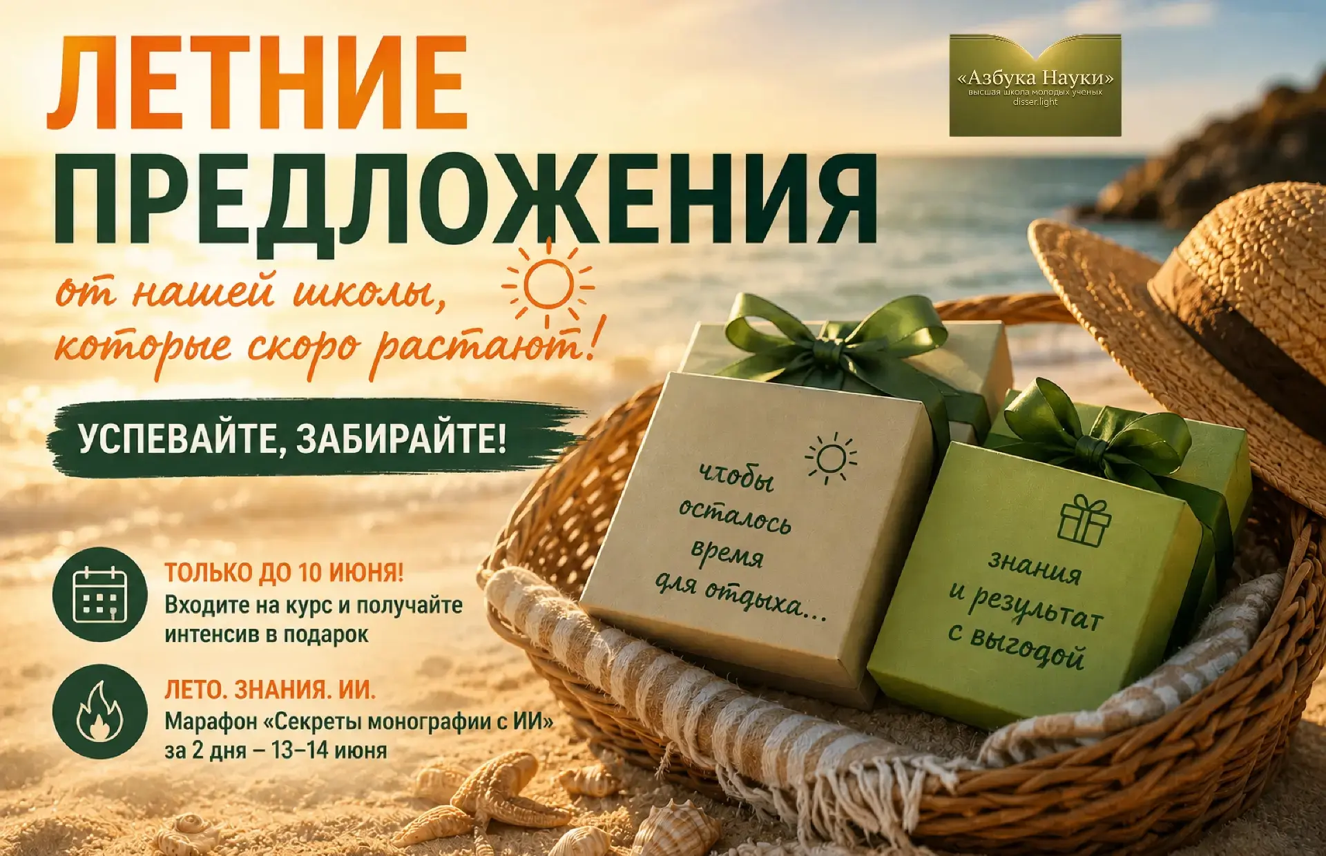 ☀️Летние предложения от нашей школы, которые скоро растают!)) Успевайте, забирайте!

Только до 10 ию