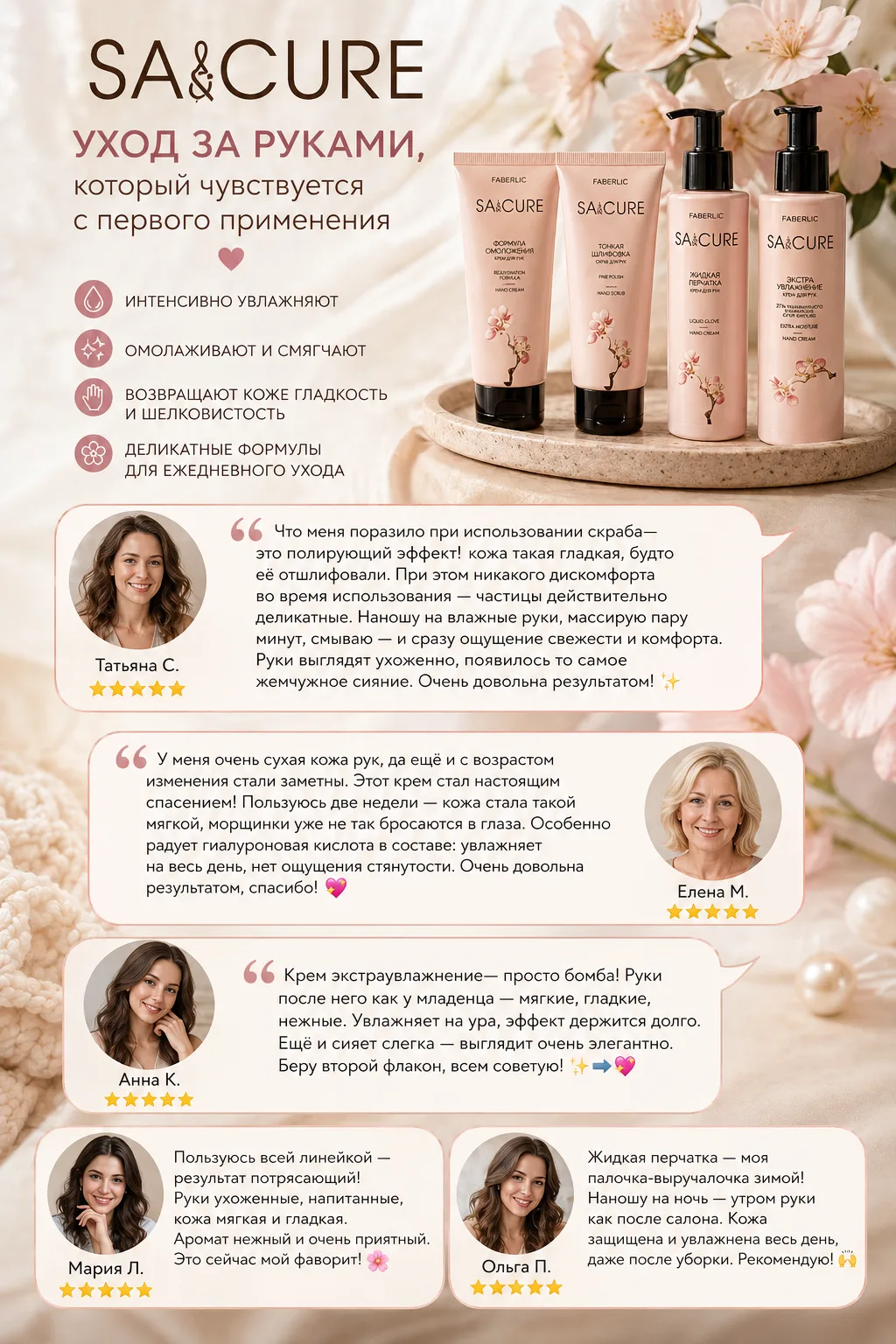 SA&CURE — уход за руками, который возвращает мягкость и молодость ✨

💖 Эффект: гладкая, увлажнённая