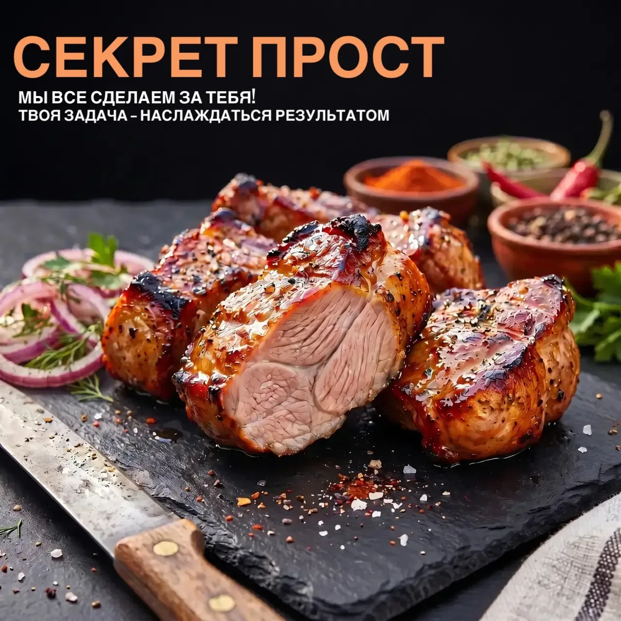 СЕКРЕТ ПРОСТОЙ

Качественное мясо, правильный срез и маринад, которому даём достаточно времени. Ника