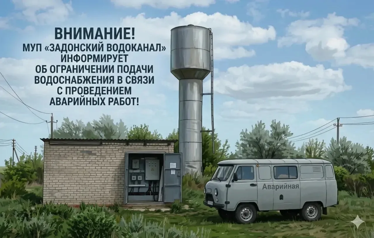 06 апреля , связи с необходимостью проведения аварийных ремонтных работ МУП «Задонский водоканал», о