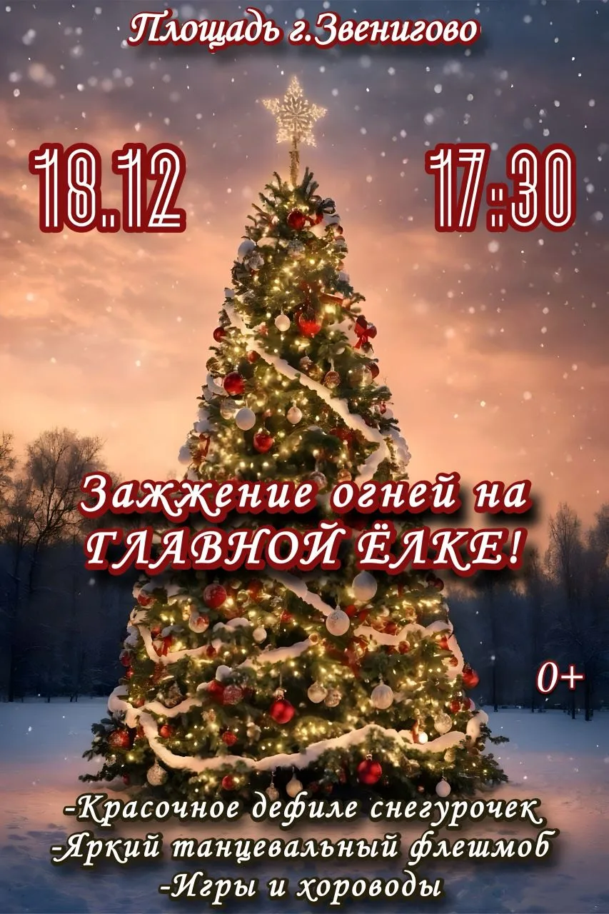Уважаемые жители города Звенигово! Приходите 18 декабря на площадь города, чтобы в большой и дружной