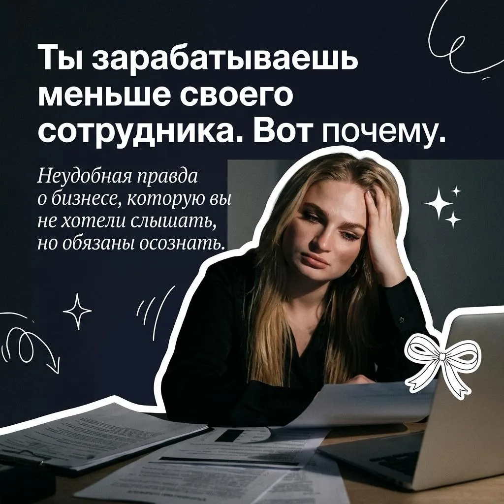 Ты пашешь как проклятый, а зарабатываешь меньше своего же сотрудника. 
Вот почему.

Это неудобная пр