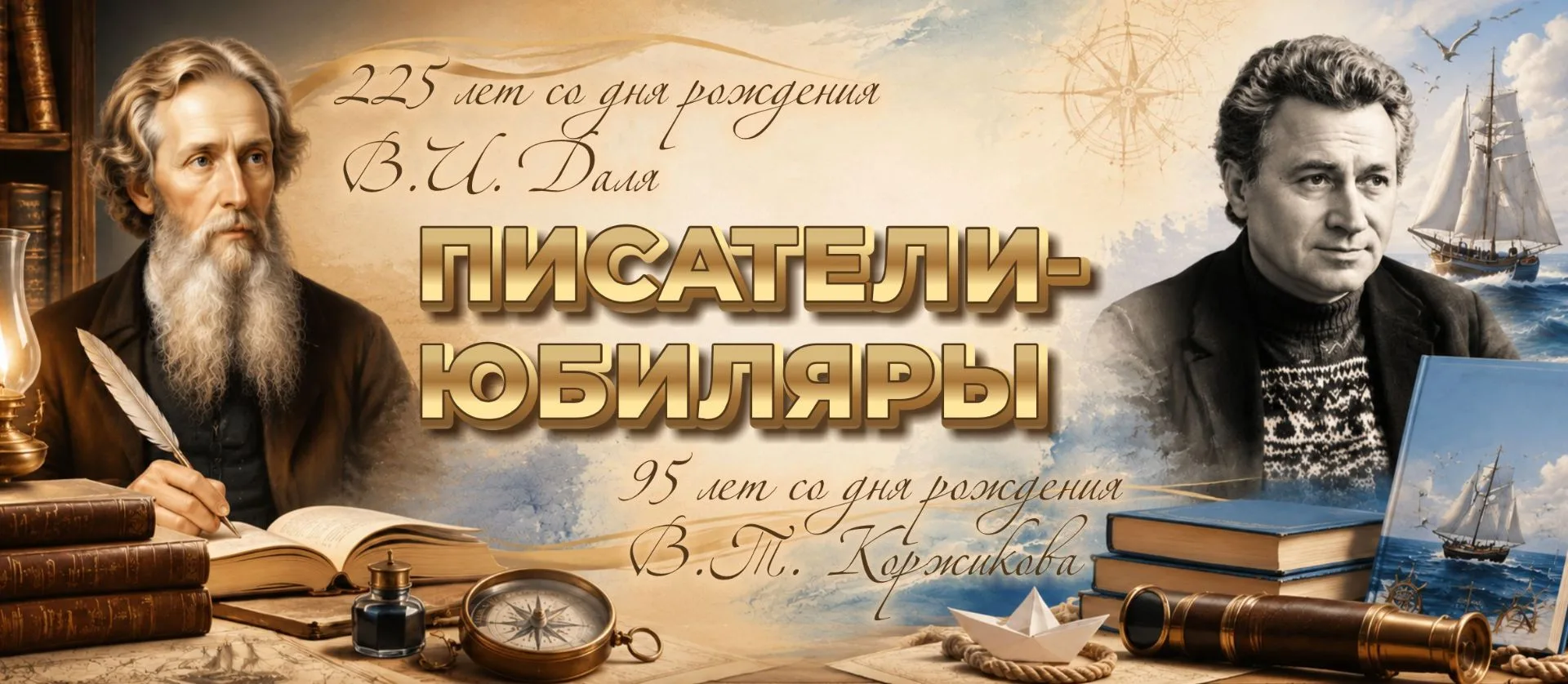 📚 В честь 225-летия со дня рождения В.И. Даля и 95-летия В.Т. Коржикова в библиотеках системы прошл