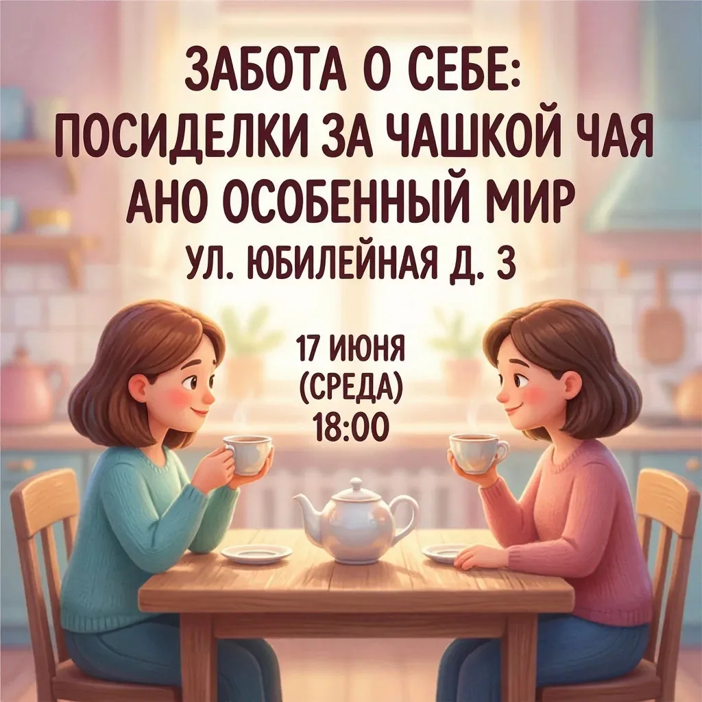 🫶Тренинг «Забота о себе: посиделки за чашкой чая»☕
🪄Это практическая встреча, созданная, чтобы вер