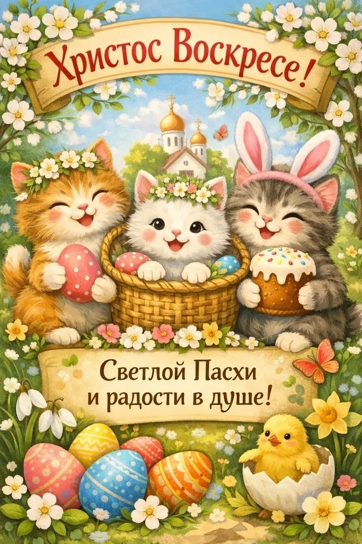 Пасха светлый, добрый праздник, Праздник счастья, красоты. Он несет нам всем надежду. Чтоб добрее ст