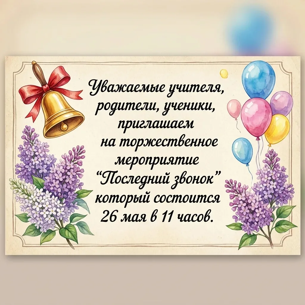Уважаемые учителя, родители, ученики, приглашаем на Последний звонок для 9-11 классов, который состо