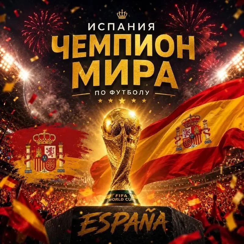 Bravo, España! Campeones del Mundo! 🇪🇸🏆
Сборная Испании — чемпионы мира! Испанцы выдали историче